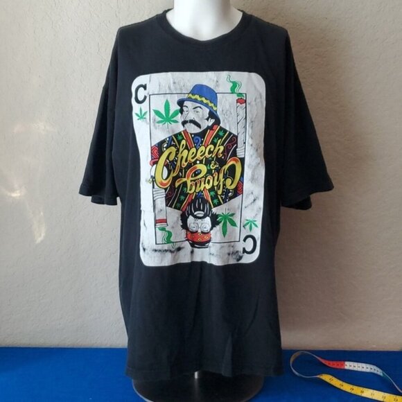 Cheech & Chong Playing Card Black 3XL Tshirt - Picture 1 of 5